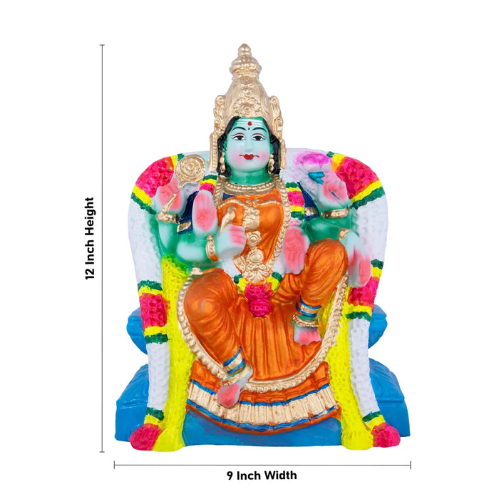 Neelayathatchi Clay Golu Bommai - 12 x 9 Inches | Giri Golu Doll/ Navaratri Golu Bomma/Gombe/Bommai