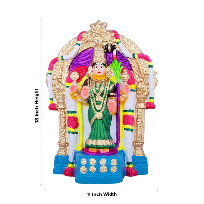 Thirukadaiyur Abirami Clay Golu Bommai - 18 x 11 Inches | Giri Golu Doll/ Navaratri Golu Bomma/Gombe/Bommai