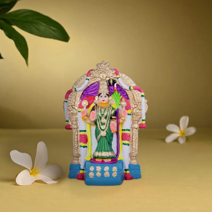 Thirukadaiyur Abirami Clay Golu Bommai - 18 x 11 Inches | Giri Golu Doll/ Navaratri Golu Bomma/Gombe/Bommai