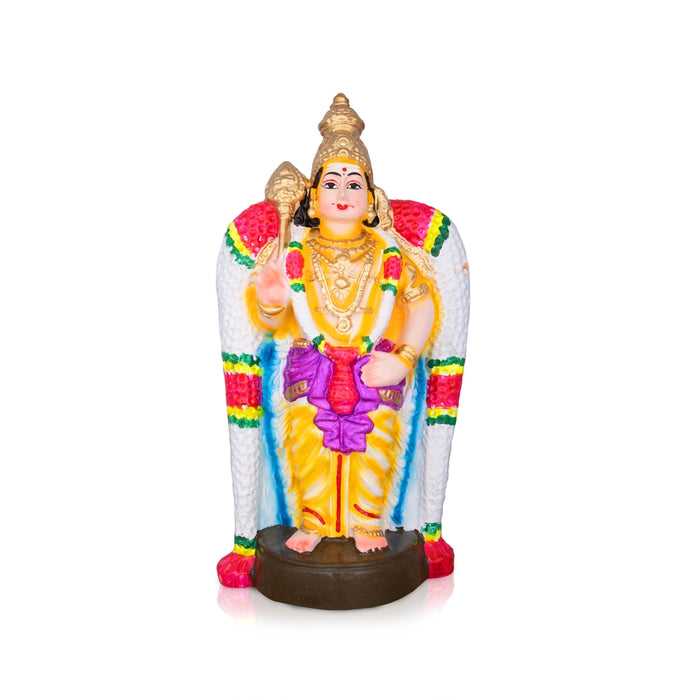 Salem Murugar Clay Golu Bommai - 12 x 7 Inches | Giri Golu Doll / Navaratri Kolu Bomma / Dasara Doll