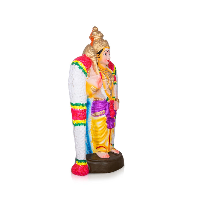 Salem Murugar Clay Golu Bommai - 12 x 7 Inches | Giri Golu Doll / Navaratri Kolu Bomma / Dasara Doll