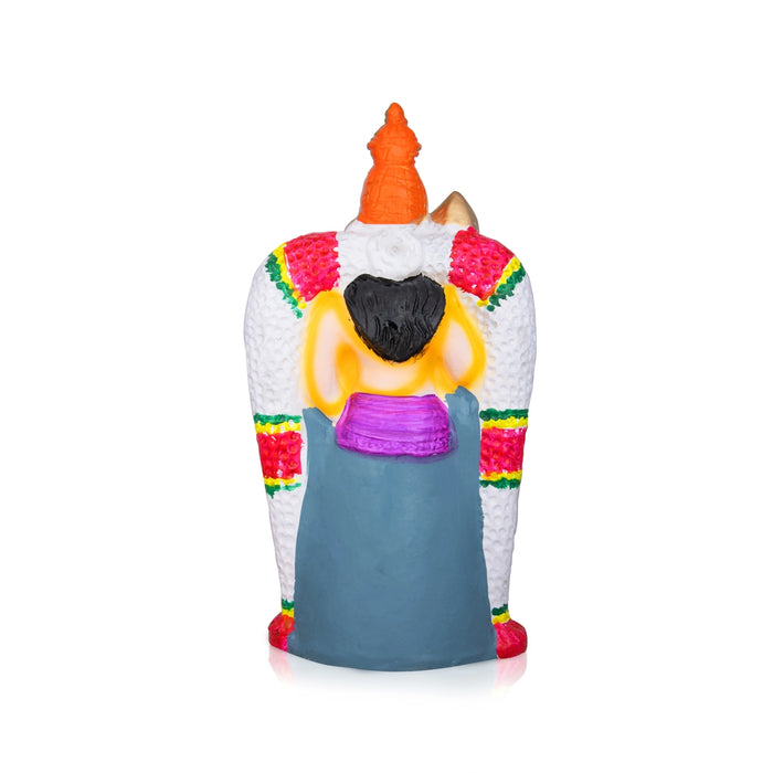 Salem Murugar Clay Golu Bommai - 12 x 7 Inches | Giri Golu Doll / Navaratri Kolu Bomma / Dasara Doll