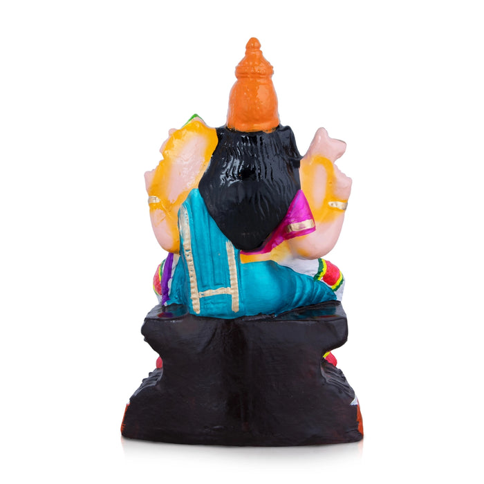 Balambigai Sitting On Thiripurasundari Clay Golu Bommai - 12 X 7 Inches | Navaratri Golu Gombe/ Giri Golu Doll