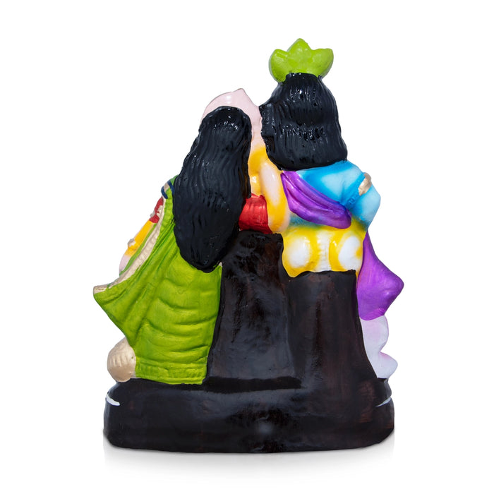 Radha Krishnan Clay Golu Bommai - 13 x 6 Inches | Giri Golu Doll/ Navaratri Golu Bomma/Gombe/Bommai