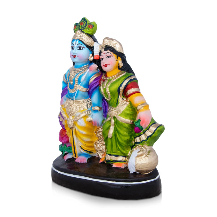 Radha Krishnan Clay Golu Bommai - 13 x 6 Inches | Giri Golu Doll/ Navaratri Golu Bomma/Gombe/Bommai