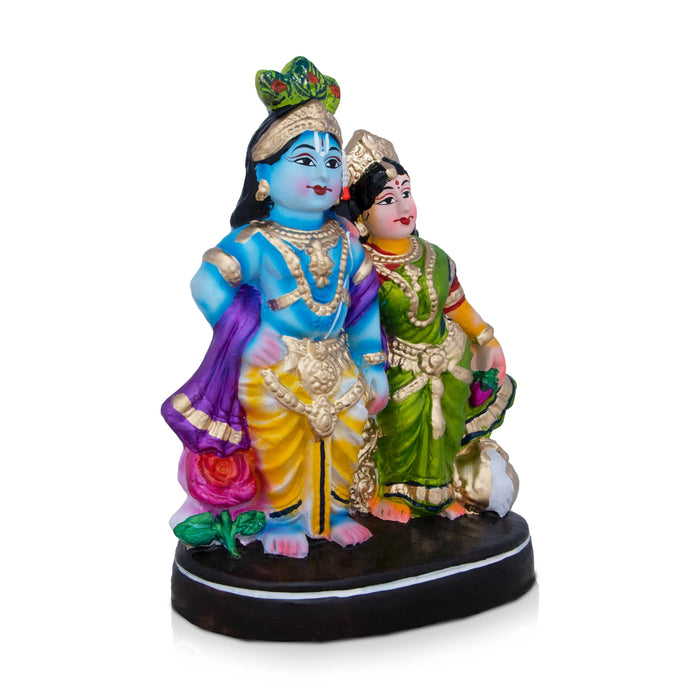 Radha Krishnan Clay Golu Bommai - 13 x 6 Inches | Giri Golu Doll/ Navaratri Golu Bomma/Gombe/Bommai