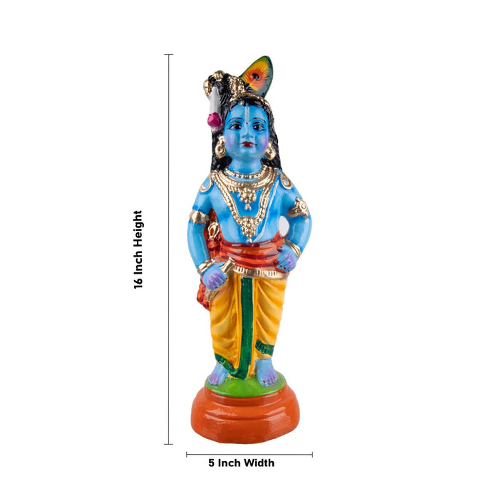 Vithoba Krishna - 16 Inches | Giri Golu Doll/ Paper Mache/ Vithoba Murti/ Navarathri Doll