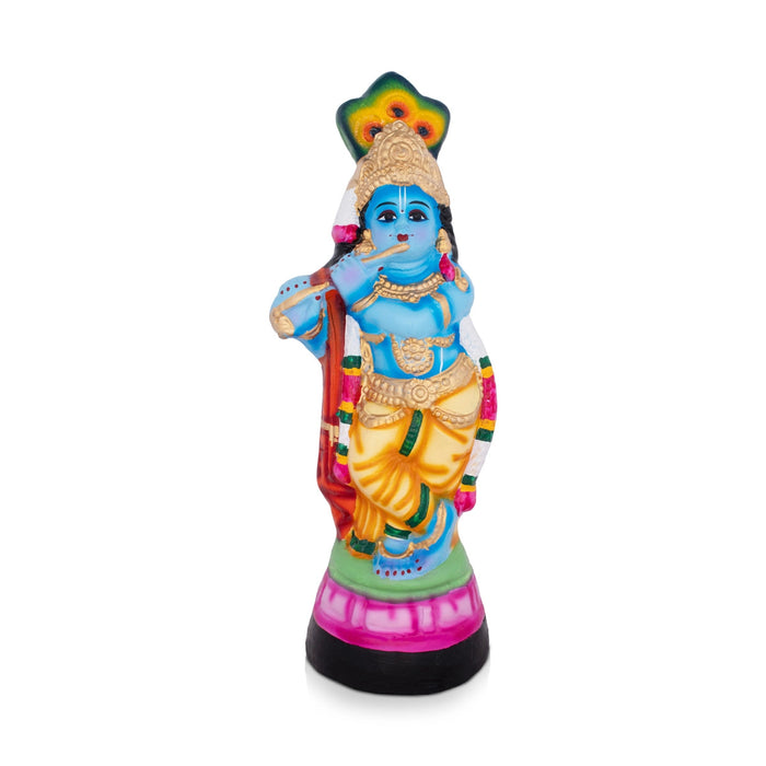 Flute Krishna Murti Paper Mache Golu Bommai- 17 x 5.5 Inches | Giri Golu Doll/Bommai/Navaratri Golu Bomma/Gombe