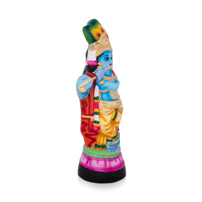 Flute Krishna Murti Paper Mache Golu Bommai- 17 x 5.5 Inches | Giri Golu Doll/Bommai/Navaratri Golu Bomma/Gombe