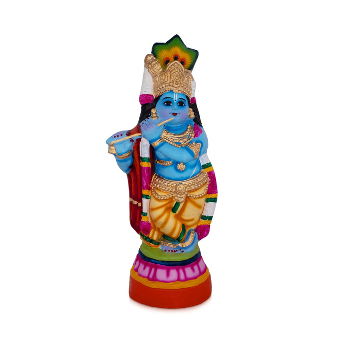Flute Krishna Paper Mache Golu Bommai - 1.25 Feet| Giri Golu Doll/ Navaratri Kolu Bomma/ Bommai