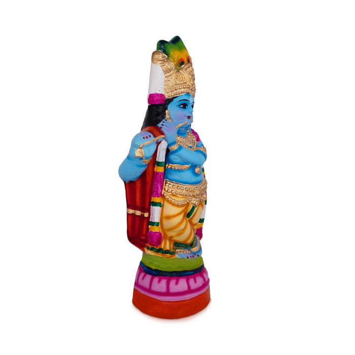 Flute Krishna Paper Mache Golu Bommai - 1.25 Feet| Giri Golu Doll/ Navaratri Kolu Bomma/ Bommai