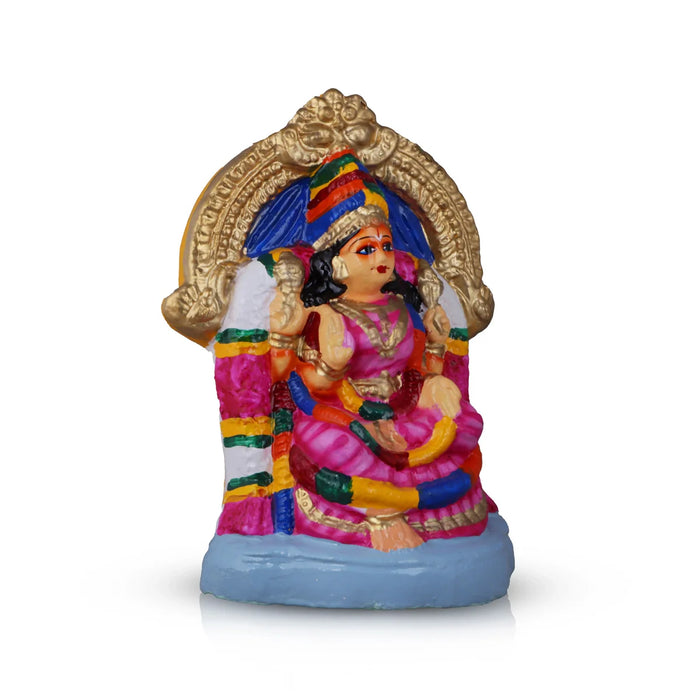 Amman Valayal Clay Golu Bommai - 9 x 7 Inch | Giri Golu Doll/ Navaratri Golu Bomma/Gombe/Bommai