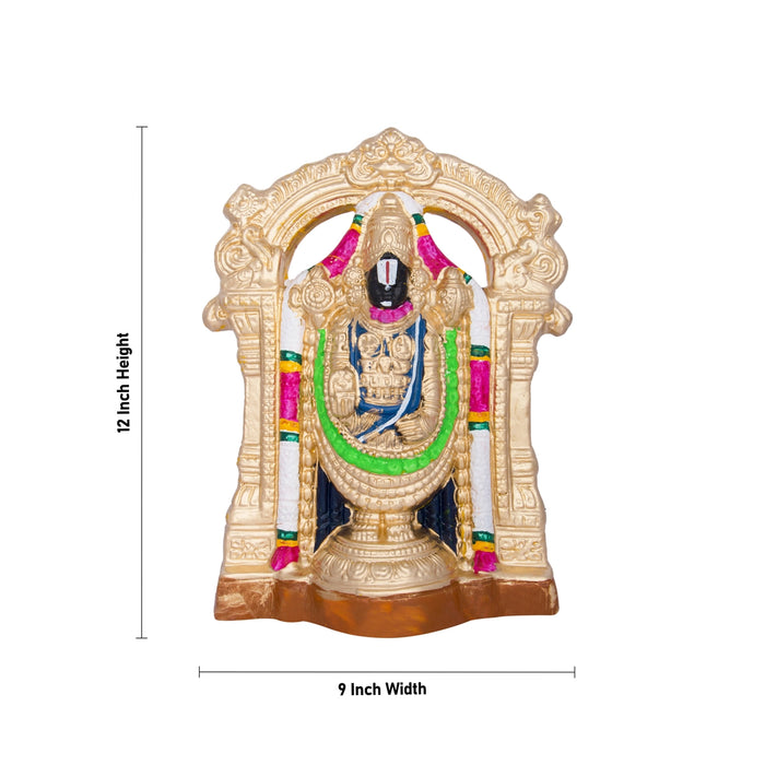 Perumal Thayar Paper Mache Golu Bommai Pair - 12 x 9 Inches | Giri Golu Doll/ Navaratri Golu Bomma/Bommai/Gombe