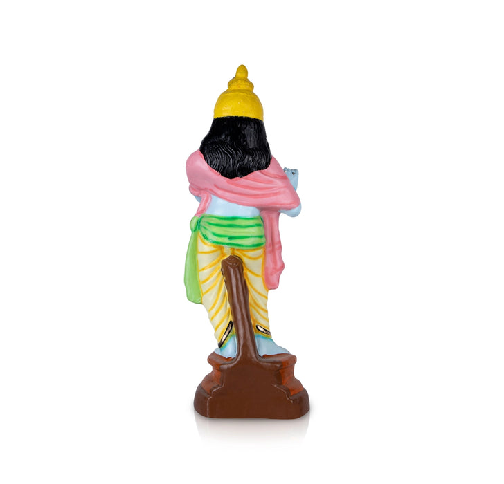 Flute Krishna Paper Mache Golu Bommai - 27 x 9 Inches | Giri Golu Doll/ Navaratri Kolu Bomma/ Dasara Doll/ Gombe