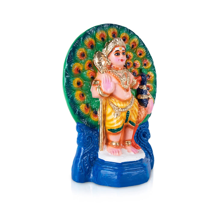 Thogai Murugan Paper Mache Golu Bommai - 10 x 6 Inches | Giri Golu Doll/ Navaratri Golu Bomma/ Bommai