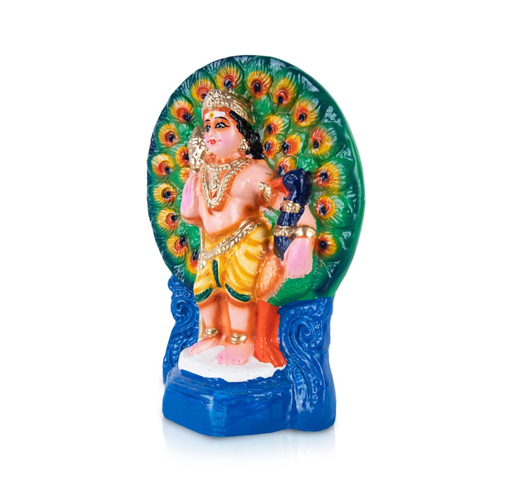 Thogai Murugan Paper Mache Golu Bommai - 10 x 6 Inches | Giri Golu Doll/ Navaratri Golu Bomma/ Bommai