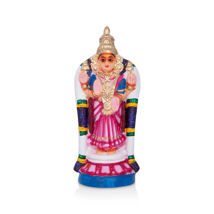 Akhilandeshwari Paper Mache Golu bommai - 6.5 x 3 Inches | Giri Dasara Doll/ Golu Bommai/ Navaratri Gombe
