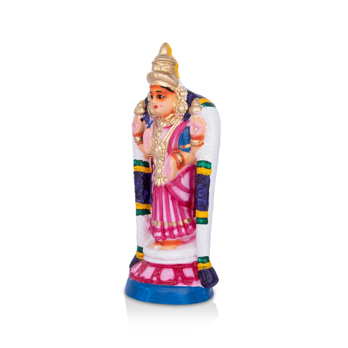 Akhilandeshwari Paper Mache Golu bommai - 6.5 x 3 Inches | Giri Dasara Doll/ Golu Bommai/ Navaratri Gombe