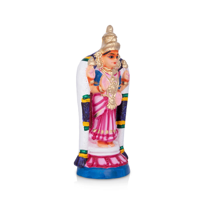 Akhilandeshwari Paper Mache Golu bommai - 6.5 x 3 Inches | Giri Dasara Doll/ Golu Bommai/ Navaratri Gombe