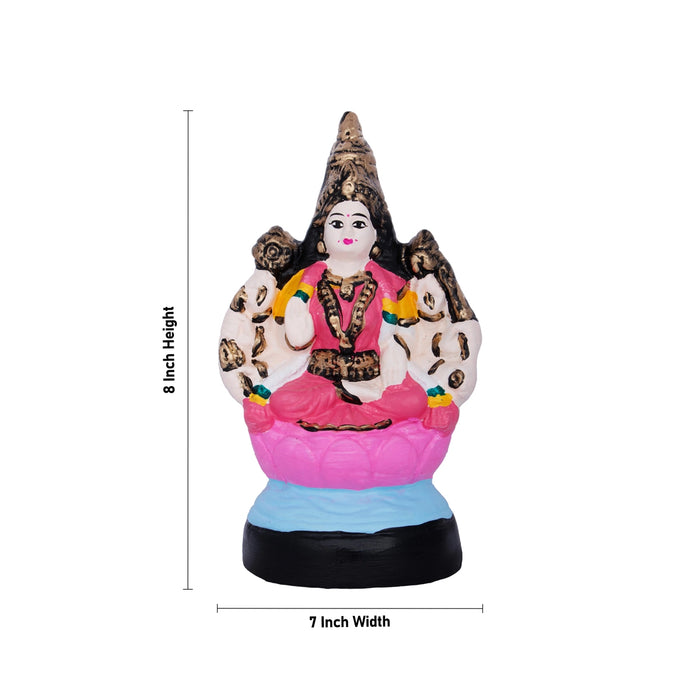 Ashtalakshmi Idol Paper Mache Golu Bommai Set- 8 X 7 Inches | Navaratri Golu Gombe/Giri Golu Doll/Navratri Decor