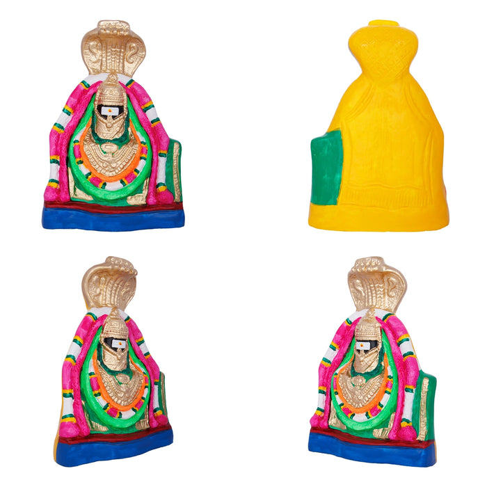 Annamalai Unnamalai Paper Mache Golu Bommai Pair - 13 x 9 Inches | Giri Golu Doll/ Gombe/ Navaratri Golu Bomma