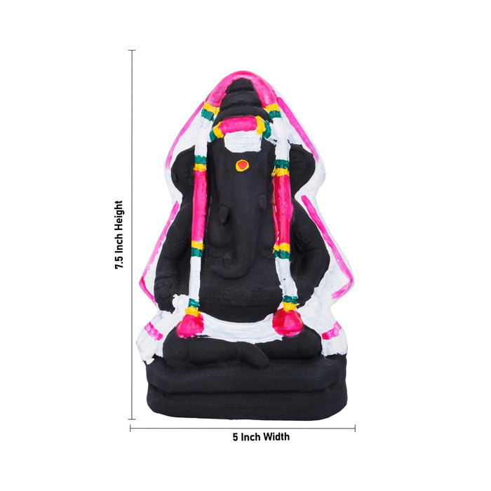 Pillayarpatti Ganesh Murti Paper Mache Golu Bommai - 7.5 X 5 Inches | Navaratri Golu Gombe/ Giri Golu Doll