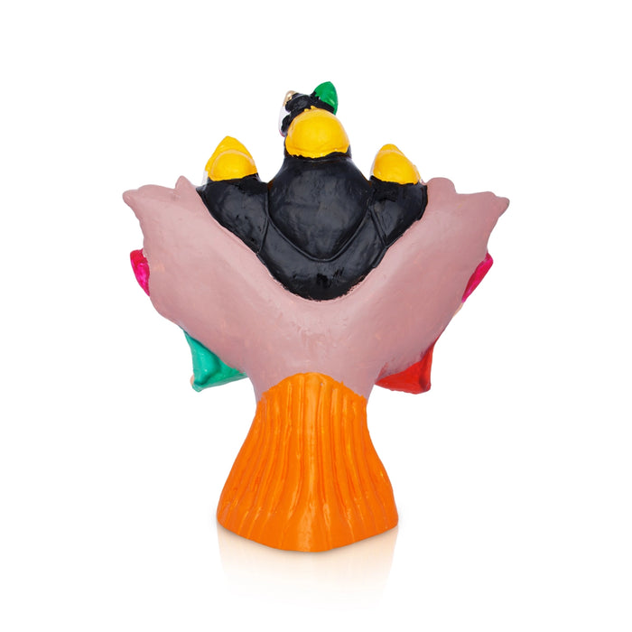 Krishna Murti Garuda Sevai Paper Mache Golu Bommai - 14 X 12 Inches | Navaratri Golu Gombe/ Giri Golu Doll