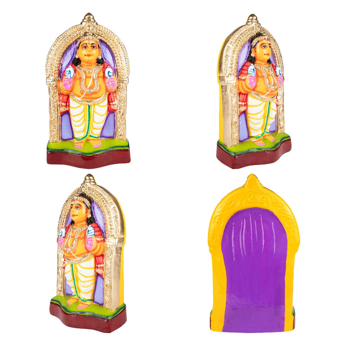 Kubera Lakshmi Statue Paper Mache Golu Bommai Set - 15 x 7 Inches | Giri Golu Doll/ Gombe/ Navaratri Golu Bomma