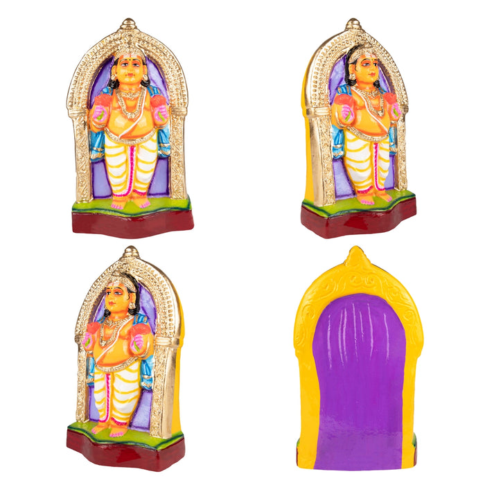 Kubera Lakshmi Statue Paper Mache Golu Bommai Set - 15 x 7 Inches | Giri Golu Doll/ Gombe/ Navaratri Golu Bomma