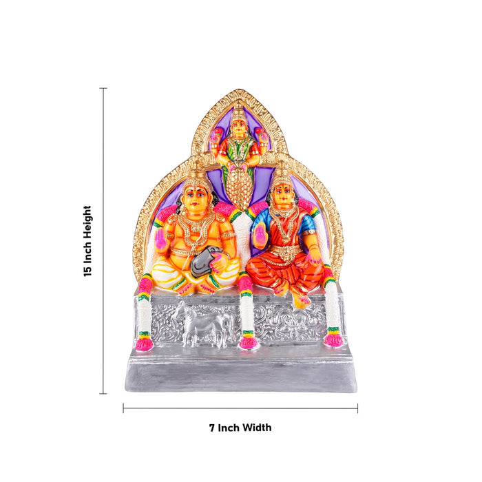 Kubera Lakshmi Statue Paper Mache Golu Bommai Set - 15 x 7 Inches | Giri Golu Doll/ Gombe/ Navaratri Golu Bomma