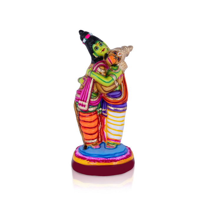 Ram Hanuman Murti Paper Mache Golu Bommai - 16 x 7 Inches | Navaratri Gombe/ Giri Golu Doll/ Navratri Decor