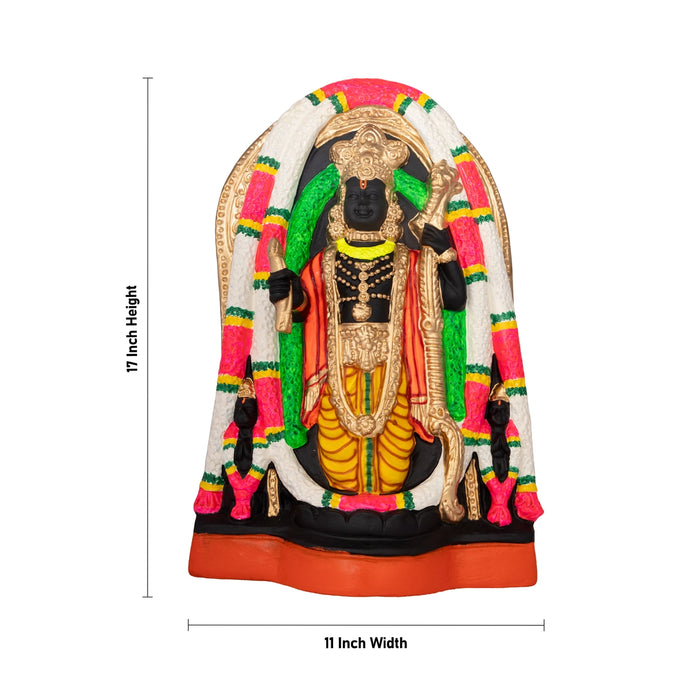Ayodhya Ramar Paper Mache Golu Bommai - 17 x 11 Inches | Giri Kolu Doll/ Navaratri Golu Bommalu/ Gombe