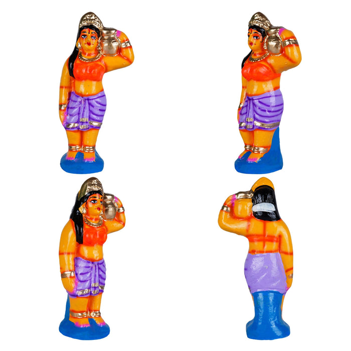 Thiruparkadal Clay Golu Bommai Set - 11 x 22 Inches | Giri Golu Doll/ Gombe/ Navaratri Golu Bomma