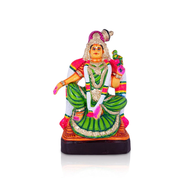 Bala Andal Statue Paper Mache Golu Bommai - 16 X 10 Inches | Navaratri Gombe/ Giri Golu Doll/ Navratri Decor