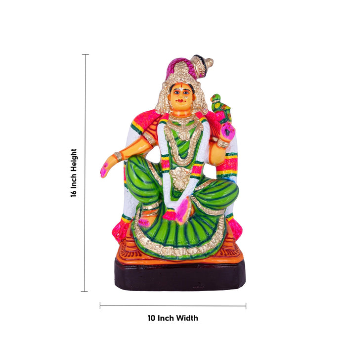 Bala Andal Statue Paper Mache Golu Bommai - 16 X 10 Inches | Navaratri Gombe/ Giri Golu Doll/ Navratri Decor