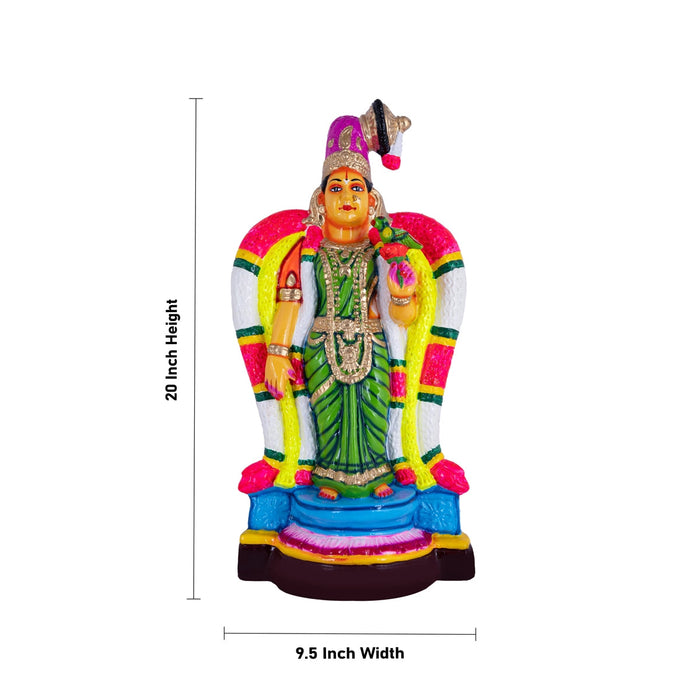Goda Devi Andal Paper Mache Golu Bommai - 20 X 9.5 Inches | Navaratri Gombe/ Giri Golu Doll/ Navratri Decor