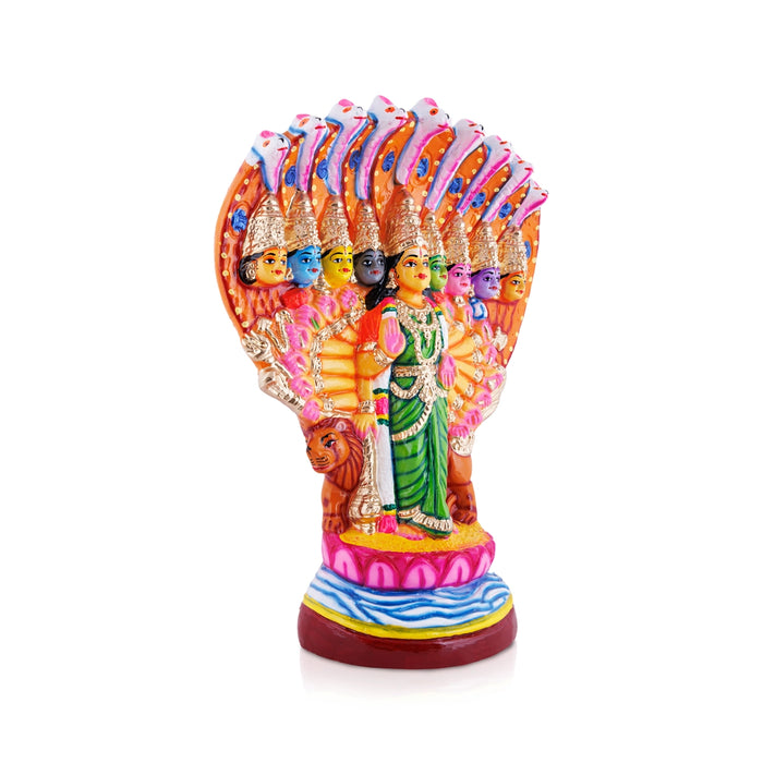 Nava Durga Idol Paper Mache Golu Bommai - 19 X 15 Inches | Giri Golu Doll/ Navaratri Gombe/ Navratri Decor