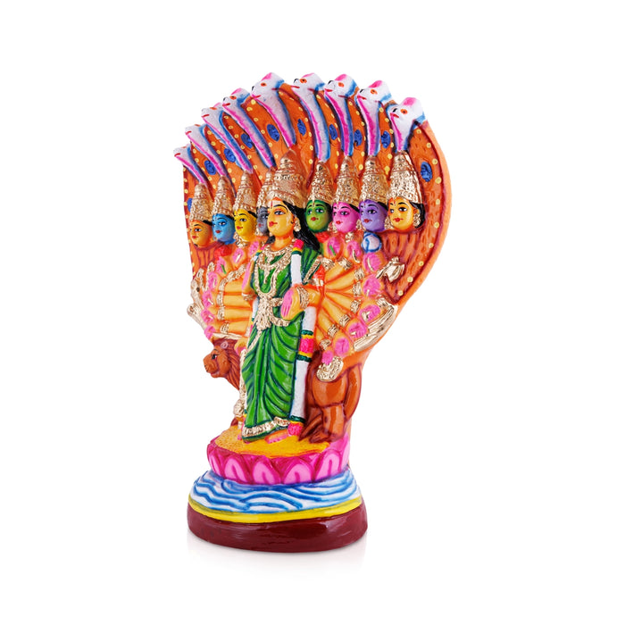 Nava Durga Idol Paper Mache Golu Bommai - 19 X 15 Inches | Giri Golu Doll/ Navaratri Gombe/ Navratri Decor