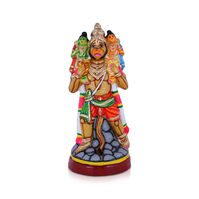Hanuman Murti Carrying Ram Lakshman Paper Mache Golu Bommai- 15 X 7 Inches | Navaratri Gombe/ Giri Golu Doll