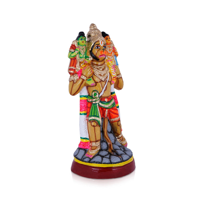 Hanuman Murti Carrying Ram Lakshman Paper Mache Golu Bommai- 15 X 7 Inches | Navaratri Gombe/ Giri Golu Doll