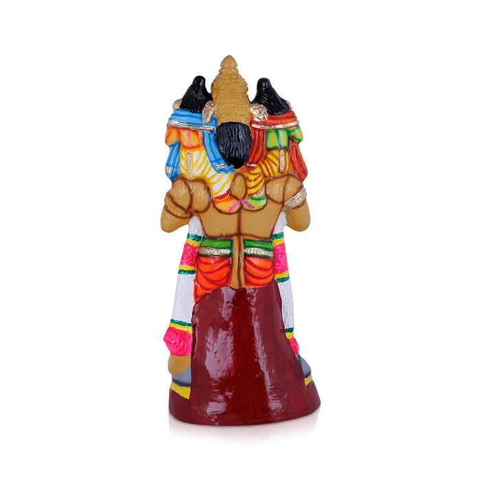 Hanuman Murti Carrying Ram Lakshman Paper Mache Golu Bommai- 15 X 7 Inches | Navaratri Gombe/ Giri Golu Doll