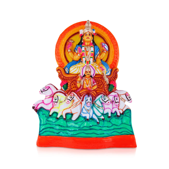 Surya Ratham Paper Mache Golu Bommai - 17 x 14 Inches | Giri Golu doll/ Navaratri Golu Bomma/ Gombe