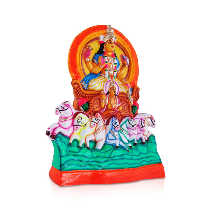 Surya Ratham Paper Mache Golu Bommai - 17 x 14 Inches | Giri Golu doll/ Navaratri Golu Bomma/ Gombe