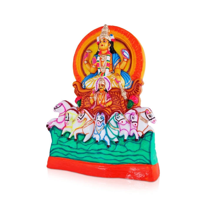 Surya Ratham Paper Mache Golu Bommai - 17 x 14 Inches | Giri Golu doll/ Navaratri Golu Bomma/ Gombe