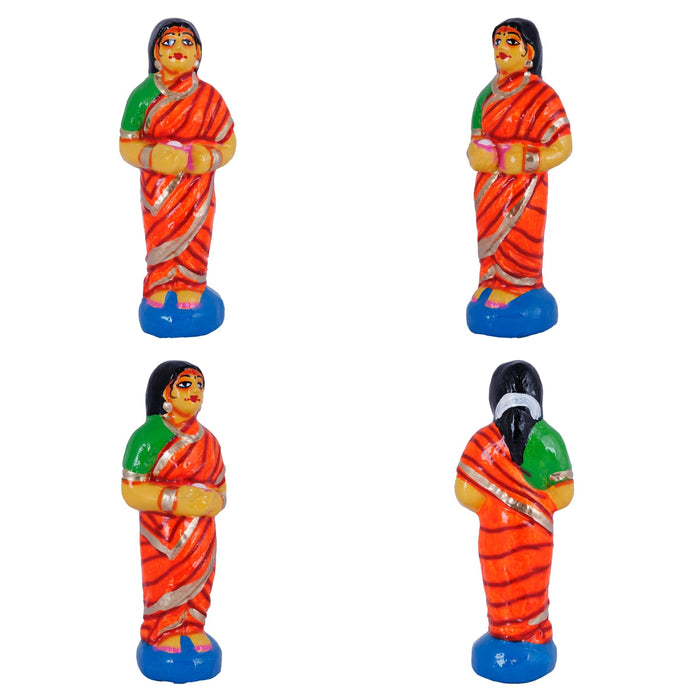 Kanakadhara Lakshmi Clay Golu Bommai Set - 11 X 10 Inches | Navaratri Gombe/ Giri Golu Doll/ Navratri Decor