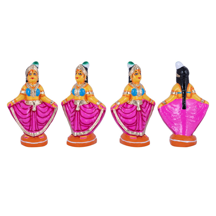 Krishna Murti With Gopiyar Clay Golu Bommai Set- 9 X 3.5 Inches | Navaratri Gombe/Giri Golu Doll/Navratri Decor