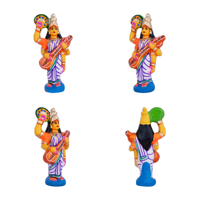 Lalitambigai Clay Golu Bommai Set - 11 x 8.5 inches | Giri Golu Doll / Navaratri Golu Bomma / Dasara Doll