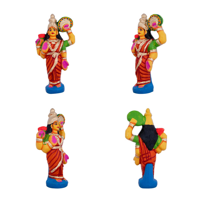 Lalitambigai Clay Golu Bommai Set - 11 x 8.5 inches | Giri Golu Doll / Navaratri Golu Bomma / Dasara Doll