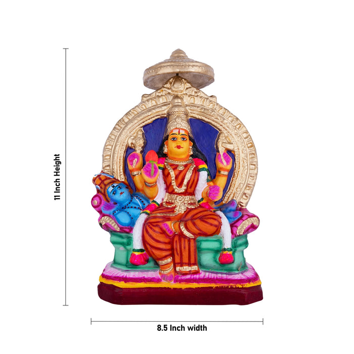 Lalitambigai Clay Golu Bommai Set - 11 x 8.5 inches | Giri Golu Doll / Navaratri Golu Bomma / Dasara Doll