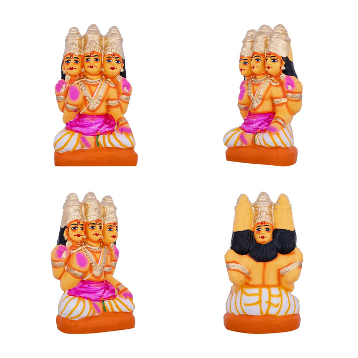 Lalitambigai Clay Golu Bommai Set - 11 x 8.5 inches | Giri Golu Doll / Navaratri Golu Bomma / Dasara Doll